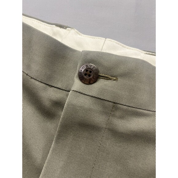 ORVIS Trim Fit Plain Front Chinos Khakis Pants Mens 35x27 100% Cotton Tan Beige - Picture 10 of 14